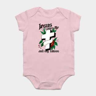 Vintage Cross Tattoo Baby Bodysuit